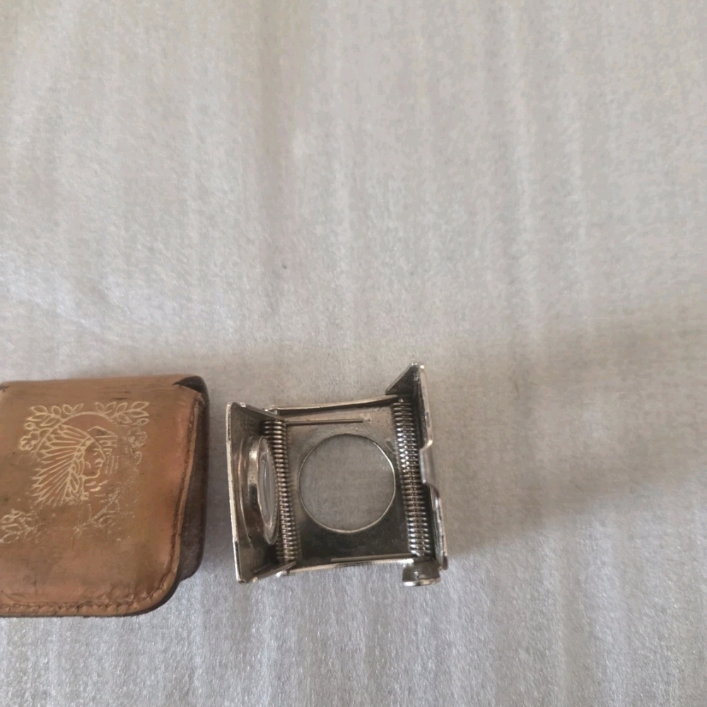 Vintage German Folding Spring Loupe Jeweler Magnifying Glass & Case - Picture 4 of 9